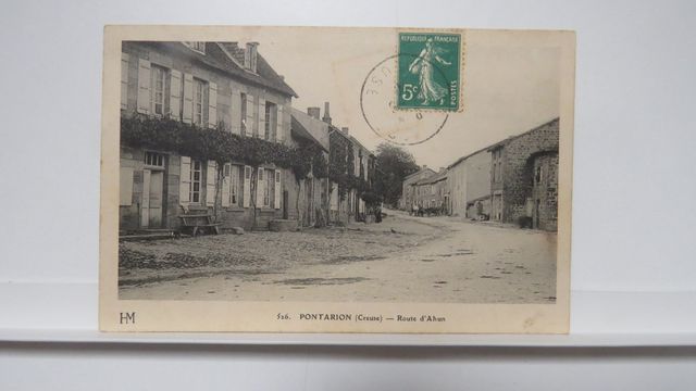 Pontarion :Route d’Ahun (HM 526). TBE. Carte rare !!!