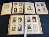 several old photos of people are displayed in a book