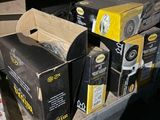 a pile of boxes sitting on top of a table