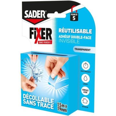 une boîte d'autocollants transparents sur laquelle figure une main tenant une brosse à dents
