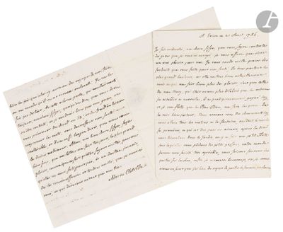 MARIE-CLOTILDE DE FRANCE. 2 L.A.S., Aix et Évian juillet-aoû…