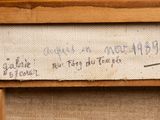 a close up of a piece of fabric with writing on it