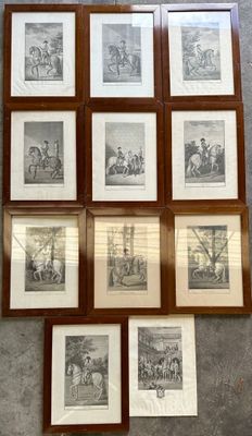 LOT DE 11 IMPRESSIONS Représentant des scènes équestres - Photo 1