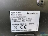 a close up of a machine with a label on it ' s side