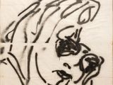 an image of a poster with a drawing of a woman ' s face on it
