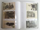 an open book with pictures of people on it