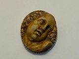 an image of a gold coin with a woman ' s face on it