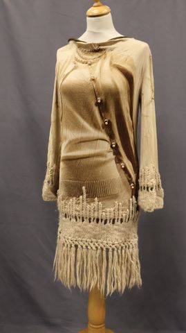 JEAN PAUL GAUTHIER MAILLE Femme – Robe longue à motif trompe l’œi...