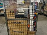 a cart that has a lot of boxes on top of it