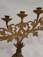 Paire de RAMPES D'AUTEL de style néogothique en bronze et mé… (photo 5)