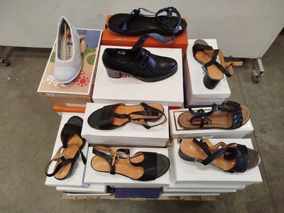 plusieurs paires de chaussures posées sur une table
