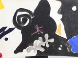 a picture of a painting of a man and a dog