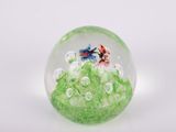 une boule en verre contenant un petit poisson