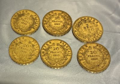 six gold sovereigns of the united states