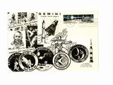 une carte postale sur laquelle est dessiné un homme à vélo
