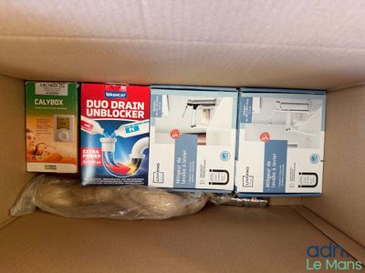 a box with a bunch of items inside of it