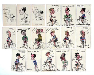Cyclisme / Tour de France / Dessins originaux