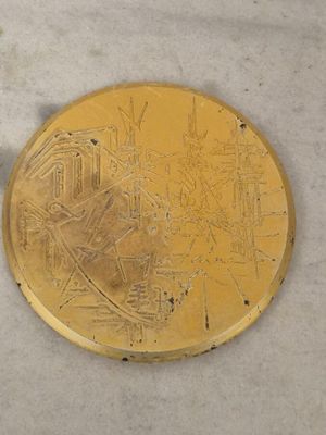 Georges Mathieu (1921-2012) Médaille en bronze doré, Aquitai… - Photo 1