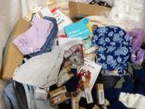 a box full of clothes and other items that are in it