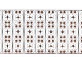 une image représentant un ensemble de quatre carreaux marron et blancs