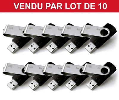 four usb drive drives are shown in a row with the words vendu par lot de 10