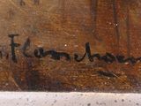 an image of a close up of a painting with writing on it