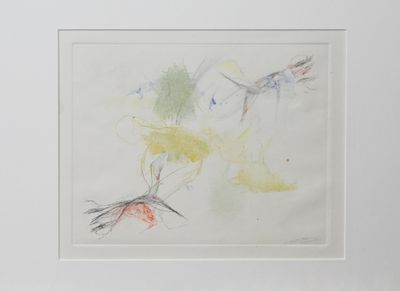 une photo d'un dessin représentant un oiseau, dans un cadre blanc