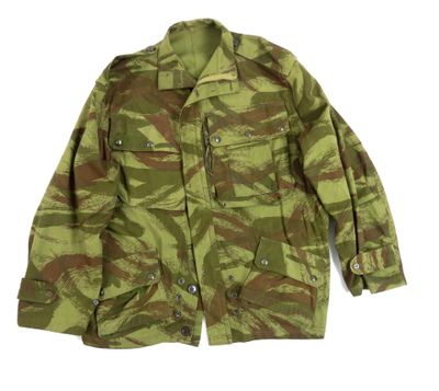 a military jacket with a camouflage pattern on it