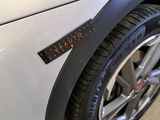 a close up of a sticker on the side of a car
