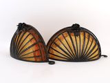 paire d'appliques Art déco en forme d'éventail
