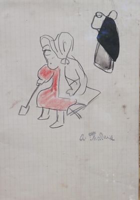 Auguste CHABAUD (1882-1955) Fillette à la pelle et à la robe…