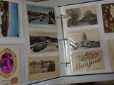 an open book with pictures of people and buildings on it