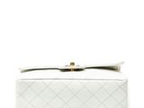 a white clutch bag on a white background