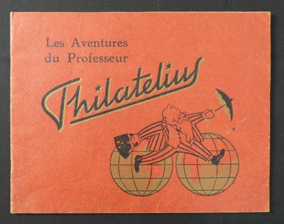 an orange book with a picture of a man riding a bicycle