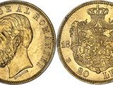 an image of a gold sovereign coin with a crown on it