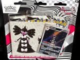 a box of pokemon trading cards on a table