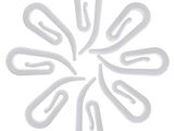a white picture of a flower made out of paper clips