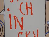 a sign on the wall that says ale chi in sky