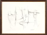 une image représentant un dessin au crayon d'un groupe de jambes