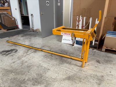 a yellow table that is sitting in the middle of a room
