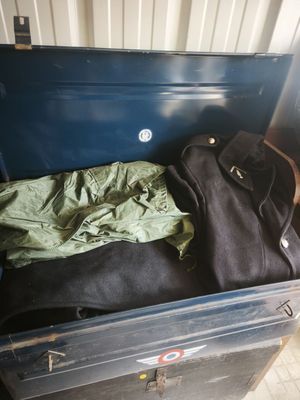 a suitcase that has some clothes inside of it