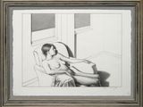 an image of a drawing of a nude woman sitting in a chair