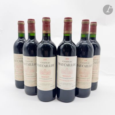 six bouteilles de vin rouge alignées sur une surface blanche