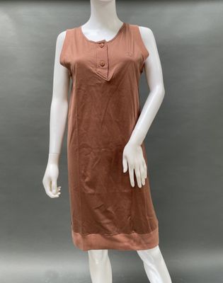 an image of a mannequin wearing a brown dress