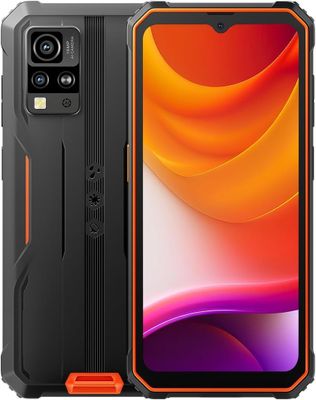 une photo d'un téléphone Samsung Galaxy S20 orange et noir