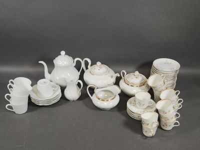an image of a group of porcelain dishes and cups and saucers