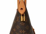 louis vuitton brown monogram canvas and tan leather shoulder bag