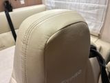 a close up of a seat in the back of a vehicle