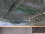 a picture of a painting of a bird on a blackboard