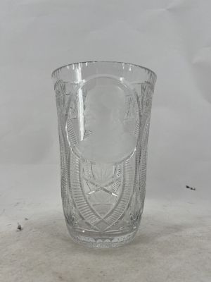 the glass is empty on the table and is ready to be used